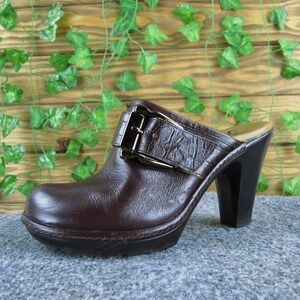Sofft Women Buckle Mule Brown Leather Pump 6 Medium Gently Used 2025